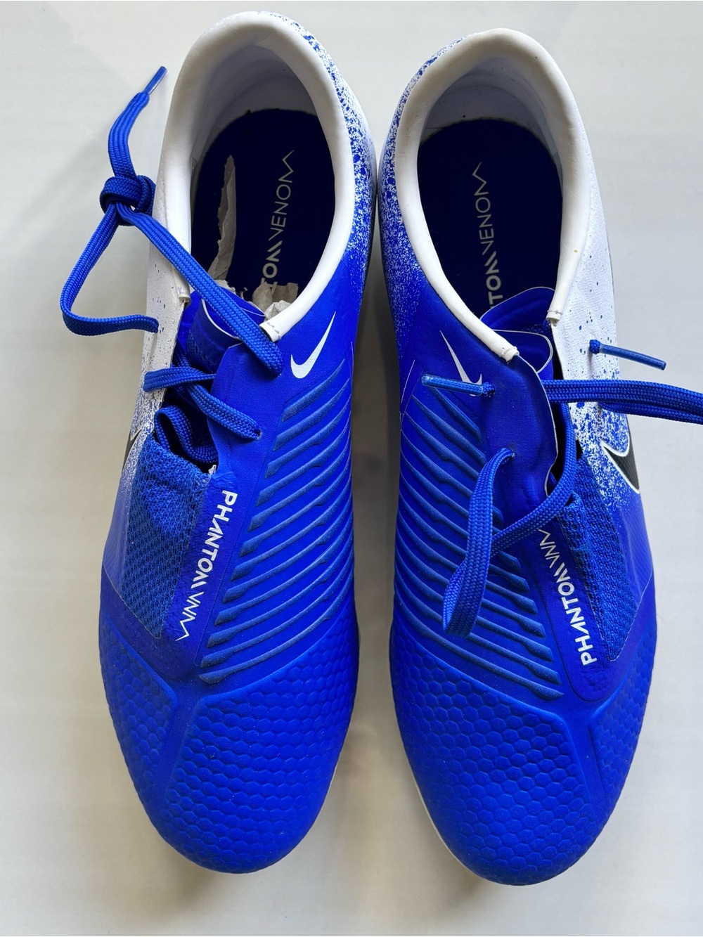 Nike Soccer Shoes - Blue & White Speckled Design